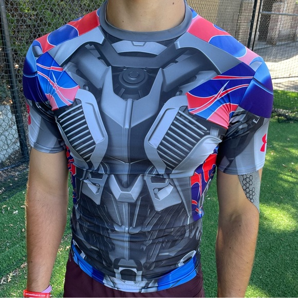 UNDER ARMOUR MEN ALTER EGO TRANSFORMERS OPTIMUS PRIME COMPRESSION WORKOUT SHIRT - Picture 12 of 16